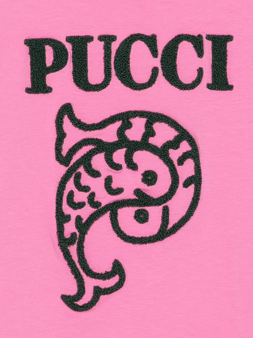Футболка с вышитым логотипом Pucci Junior, розовый — фото 3