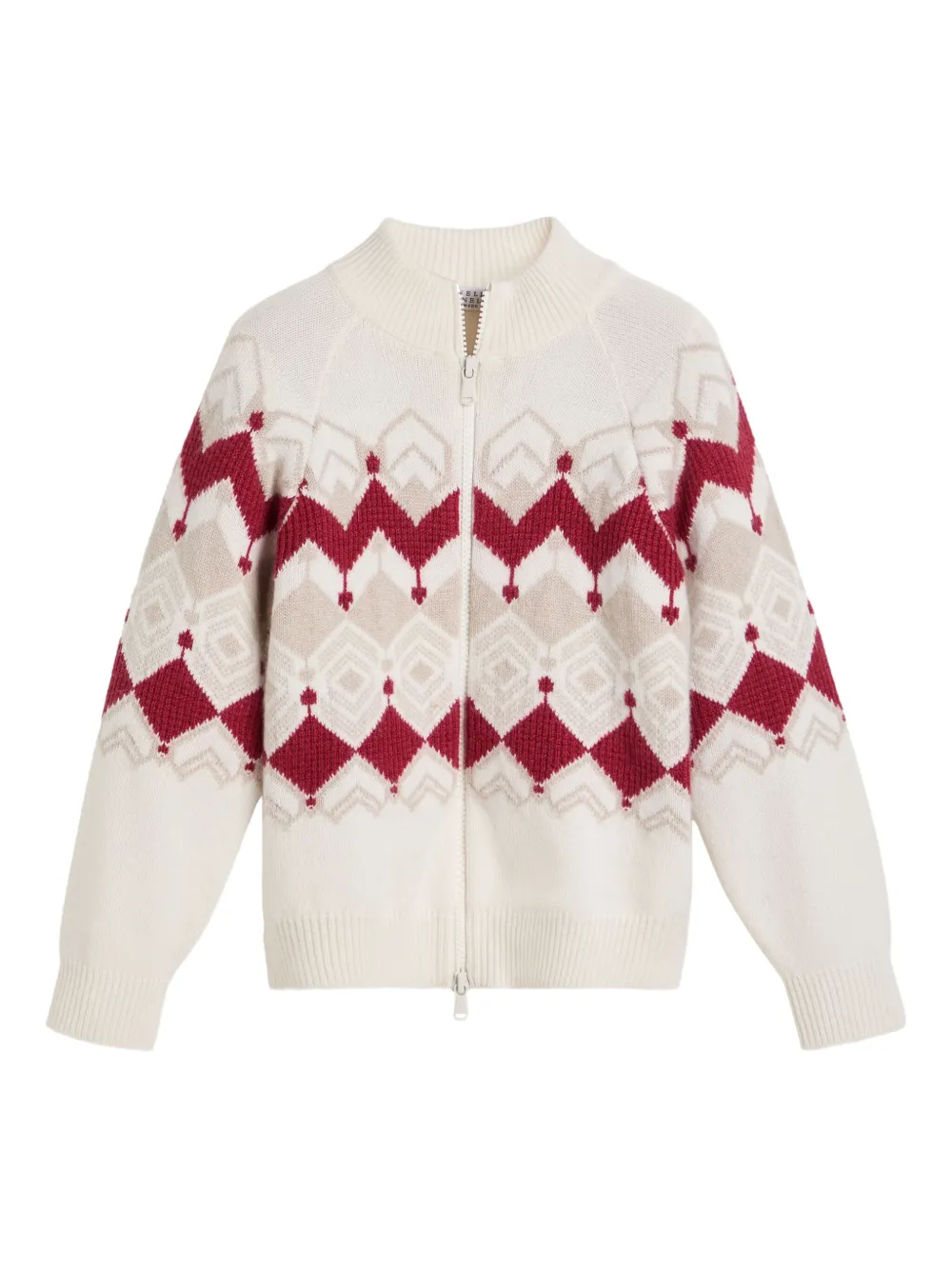 

Кардиган на молнии Brunello Cucinelli Kids, бежевый