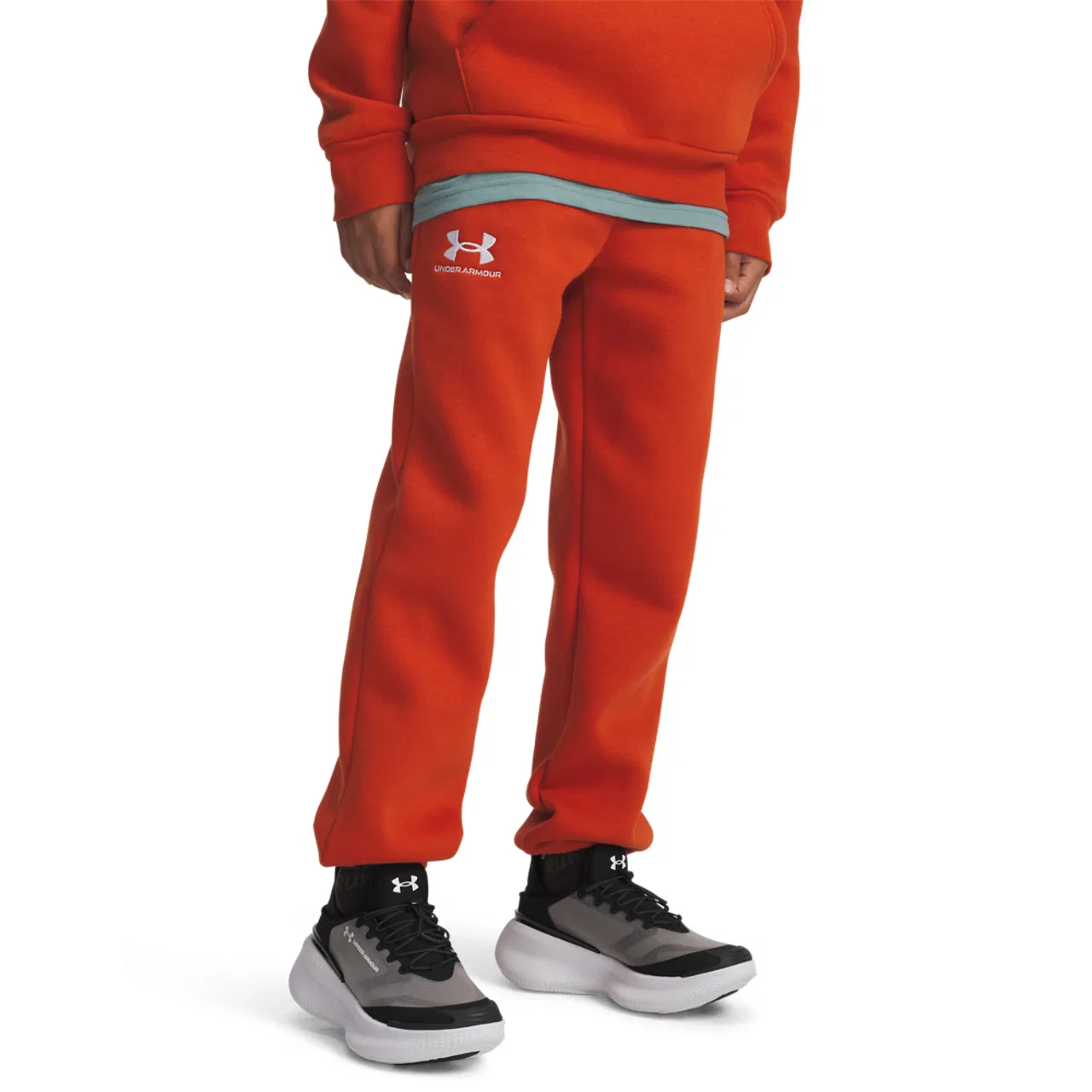 Брюки для мальчиков Essential Fleece Under Armour, цвет Surplus Orange/White