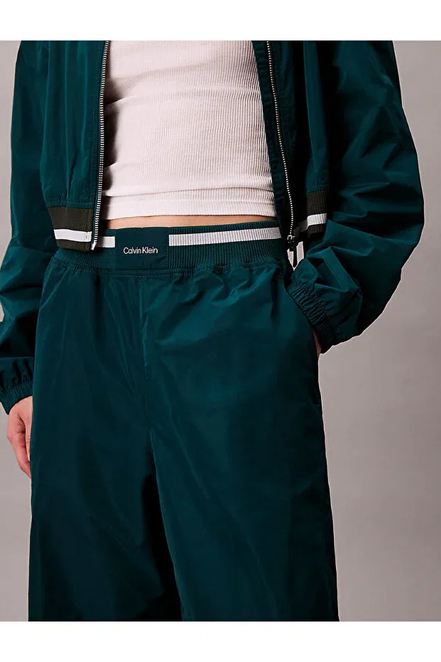 Женские брюки широкие хлопковые Calvin Klein, Green — фото 2
