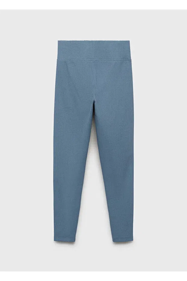 Детские леггинсы для девочек хлопковые Mango Kids, Blue — фото 2