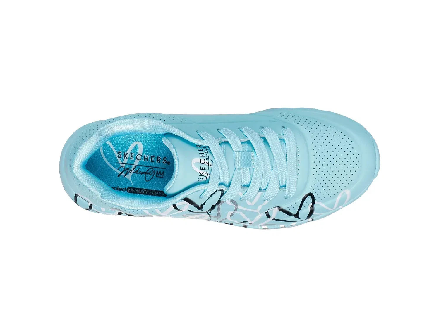 Кроссовки Uno Lite Metallic Love, Skechers, бирюзовый — фото 3