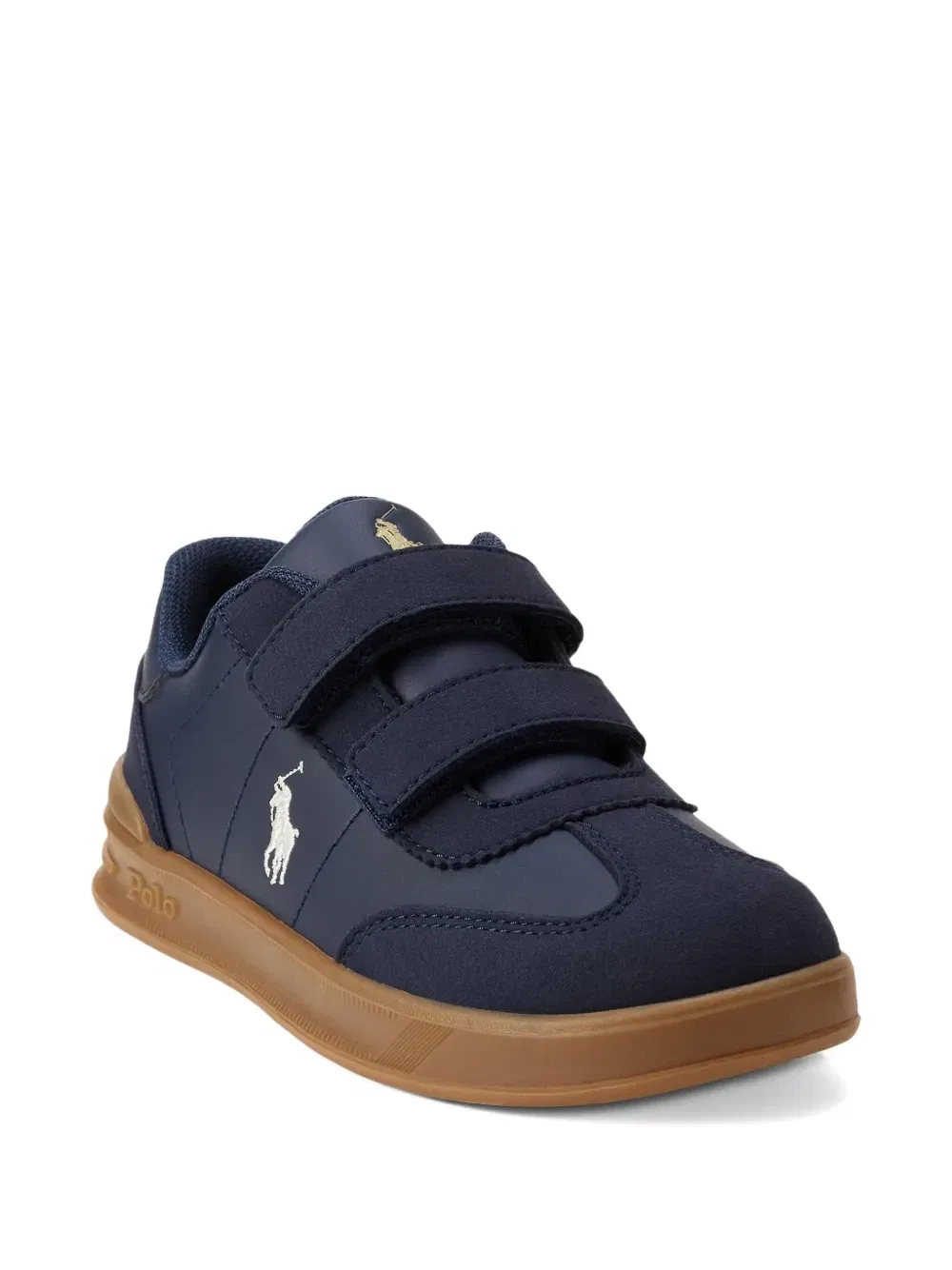 Кроссовки с застежкой на крючок Polo Ralph Lauren Kids, синий