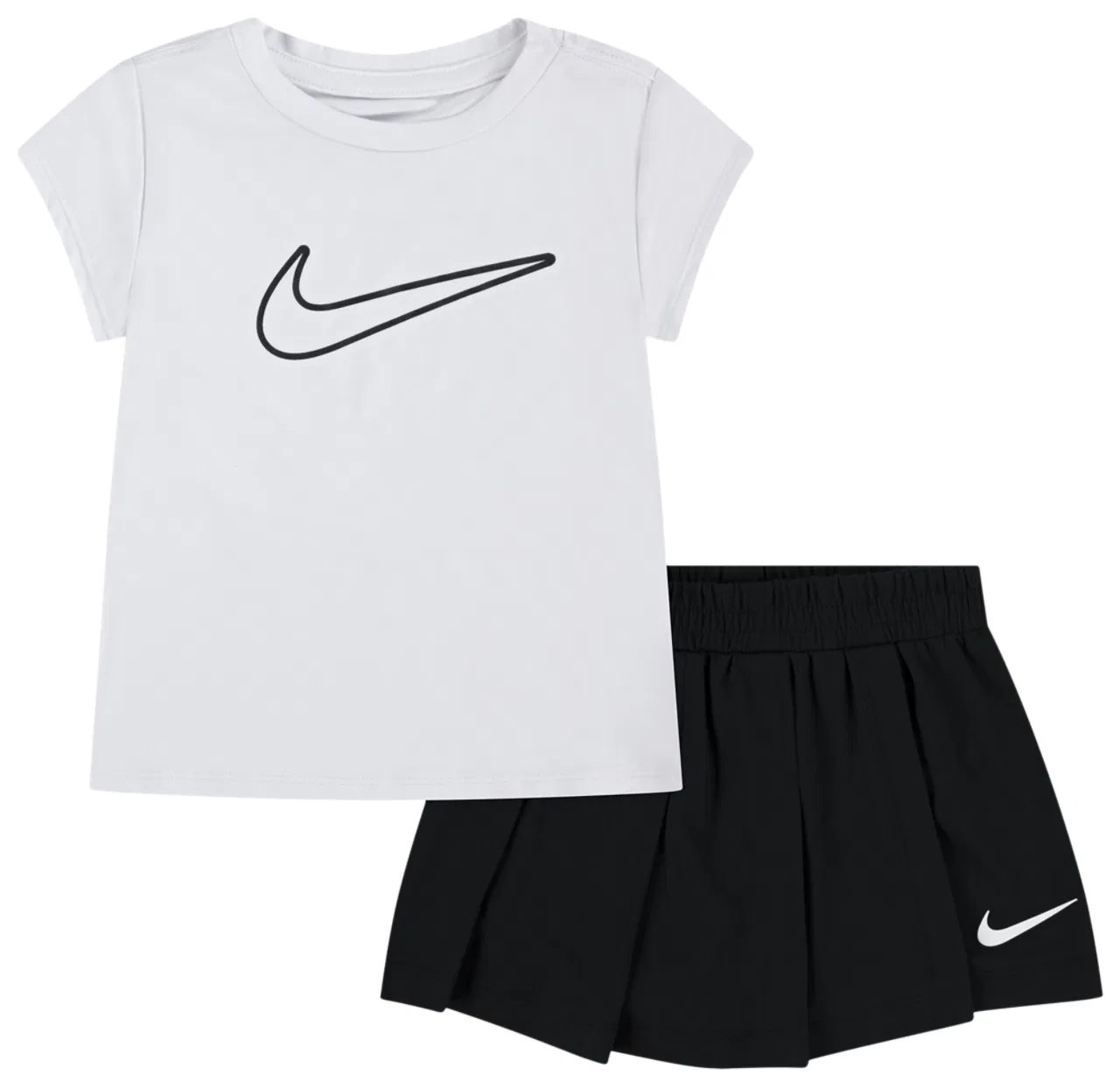 Детский комплект для девочек All Day Play Skort Nike, черный/белый