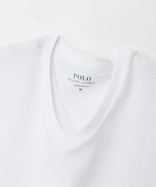Мужская футболка-борцовка V-образным вырезом из органического хлопка POLO RALPH LAUREN, Белый — фото 3