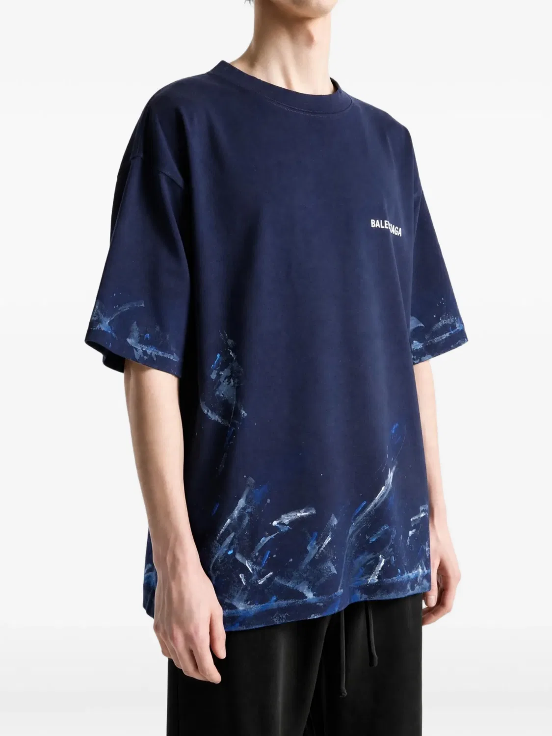 Футболка Painter's с принтом Balenciaga, синий — фото 2