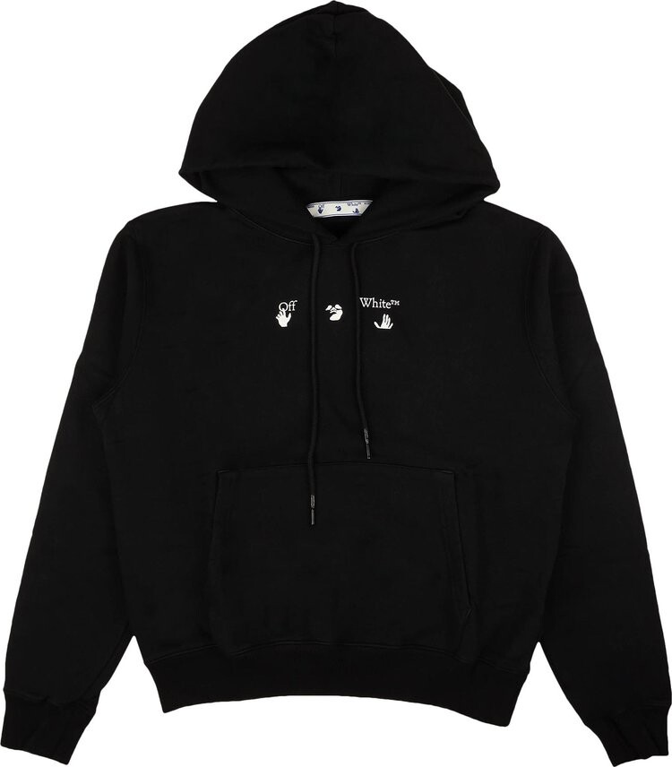 

Худи Off-White Marker Slim Hoodie 'Black/Black', черный