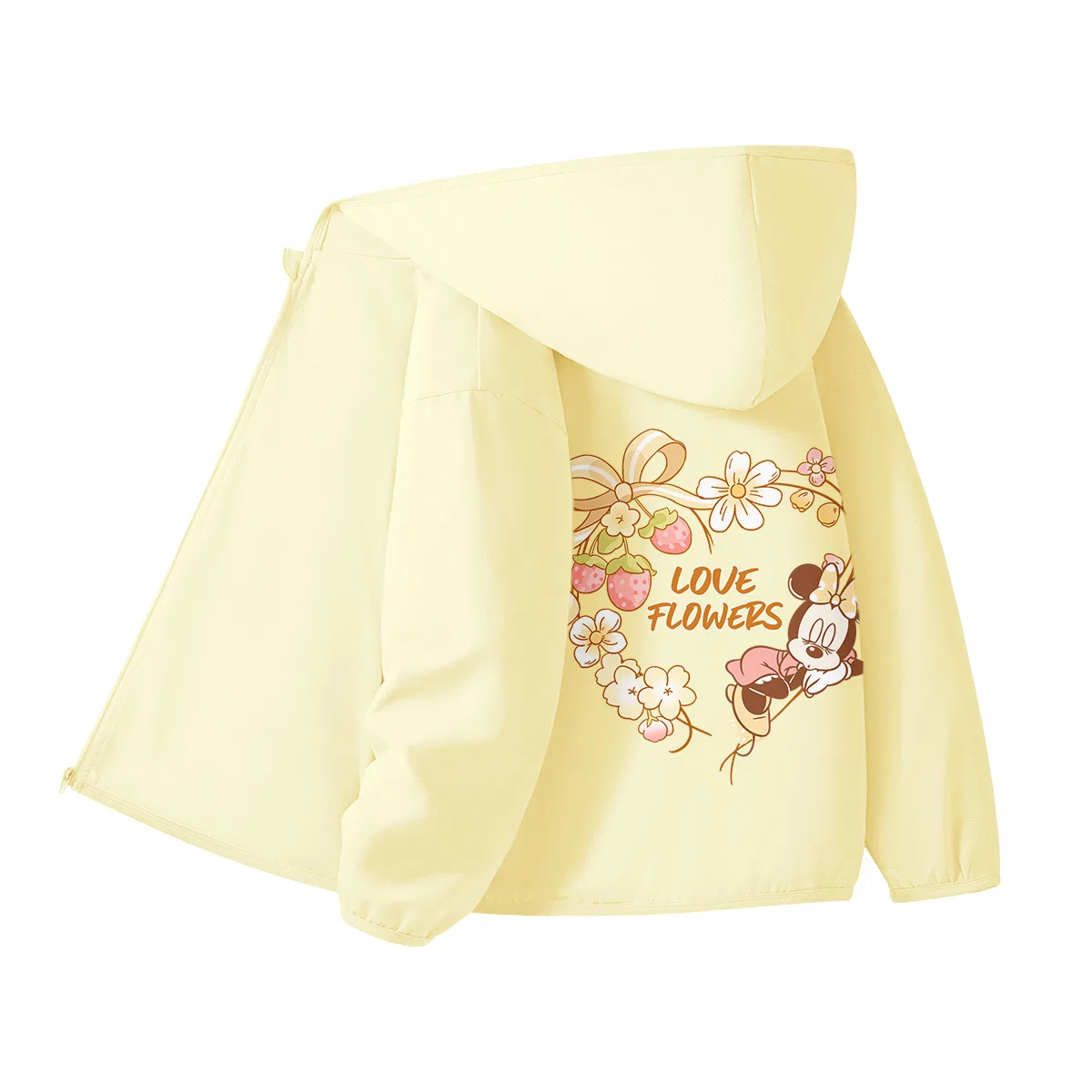 Детская куртка для защиты от солнца, тонкая, стрейч, дышащая, Disney, Backlit Mist Yellow