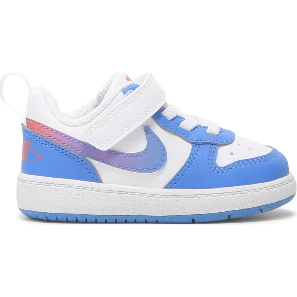 Детские кроссовки Kids' court borough low recraft для малышей Nike, White/Blue/Violet — фото 2