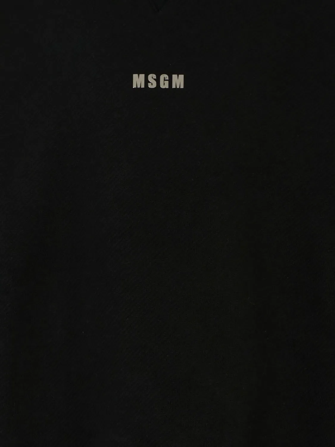 Свитшот с металлическим принтом и воротником MSGM, черный — фото 2