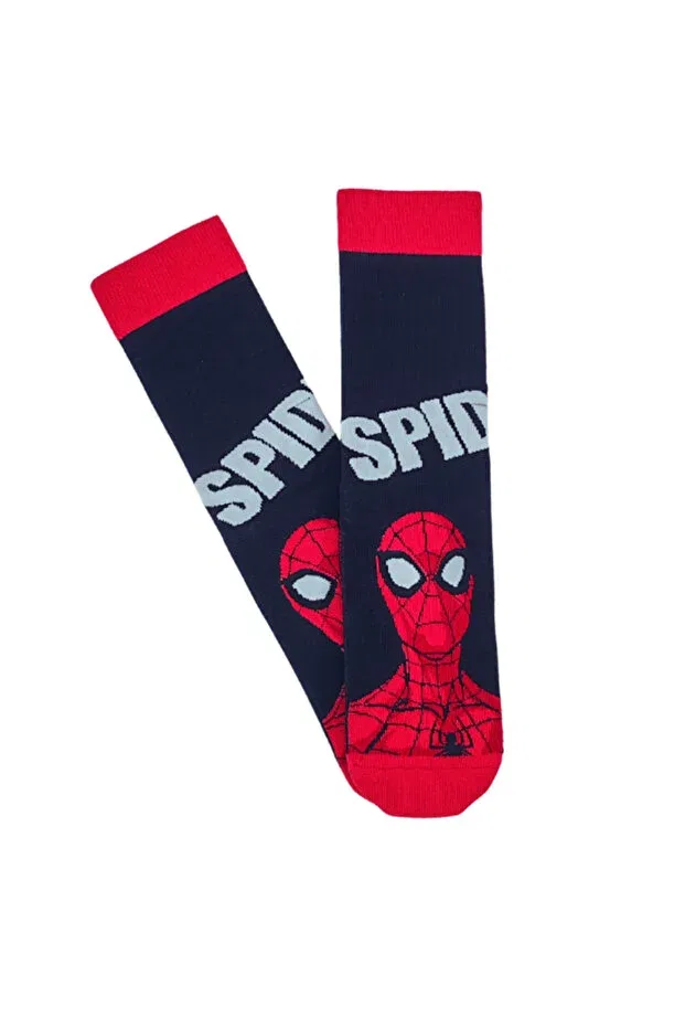 Детские носки с принтом Unisex Special Series Happy Colorful Socks Marvel Spider Man Shuttle Park, Çok Renkli — фото 4