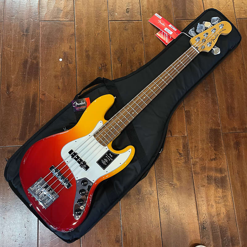 

Fender Player Plus Jazz Bass V PF Tequila Sunrise 10lbs, 11.9oz S#MX21164355