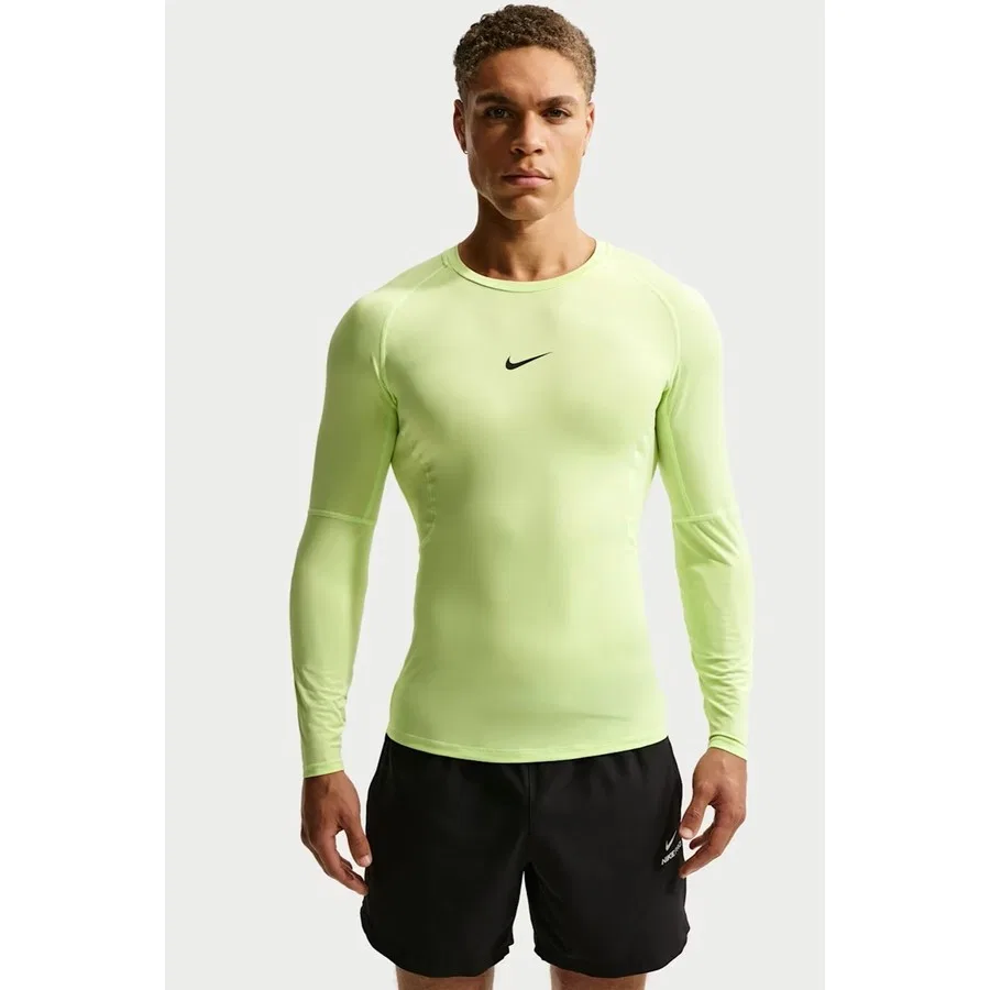 Спортивный свитшот с длинным рукавом Nike Pro Dri Fit Tight Top, Зеленый — фото 2