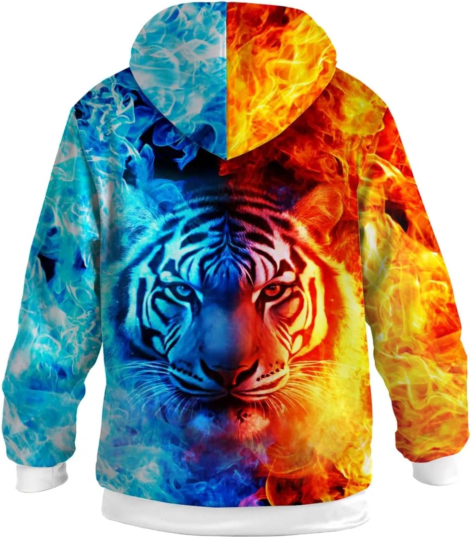 Мужское зимнее пальто с флисовой подкладкой, модель Fire Ice, Tiger Blue Red — фото 4