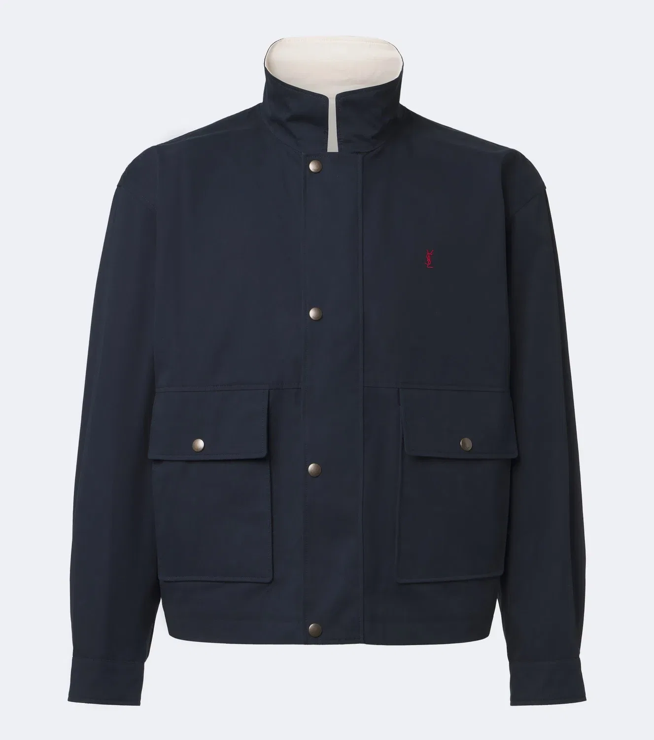 Двусторонняя куртка хлопковая Saint Laurent, синий