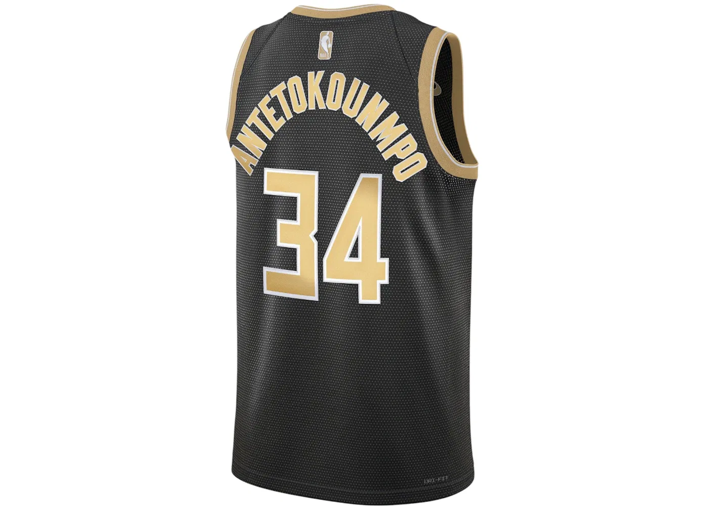 Мужская джерси с принтом Giannis Antetokounmpo Milwaukee Bucks 2024 Select Series Nike, Club Gold/Black — фото 2