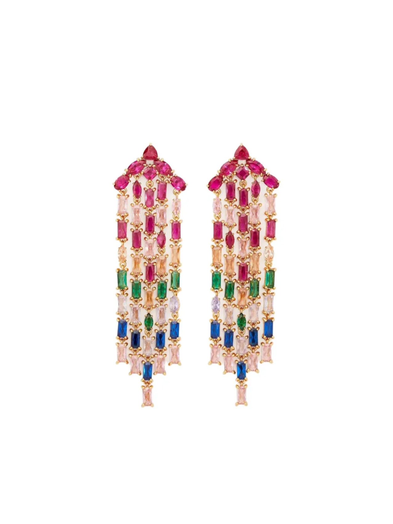 

Серьги Кейт Спейд с радужной бахромой Kate Spade, золотой