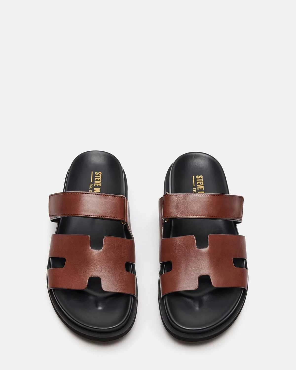 Сандалии мужские Steve Madden, коричневая кожа — фото 2