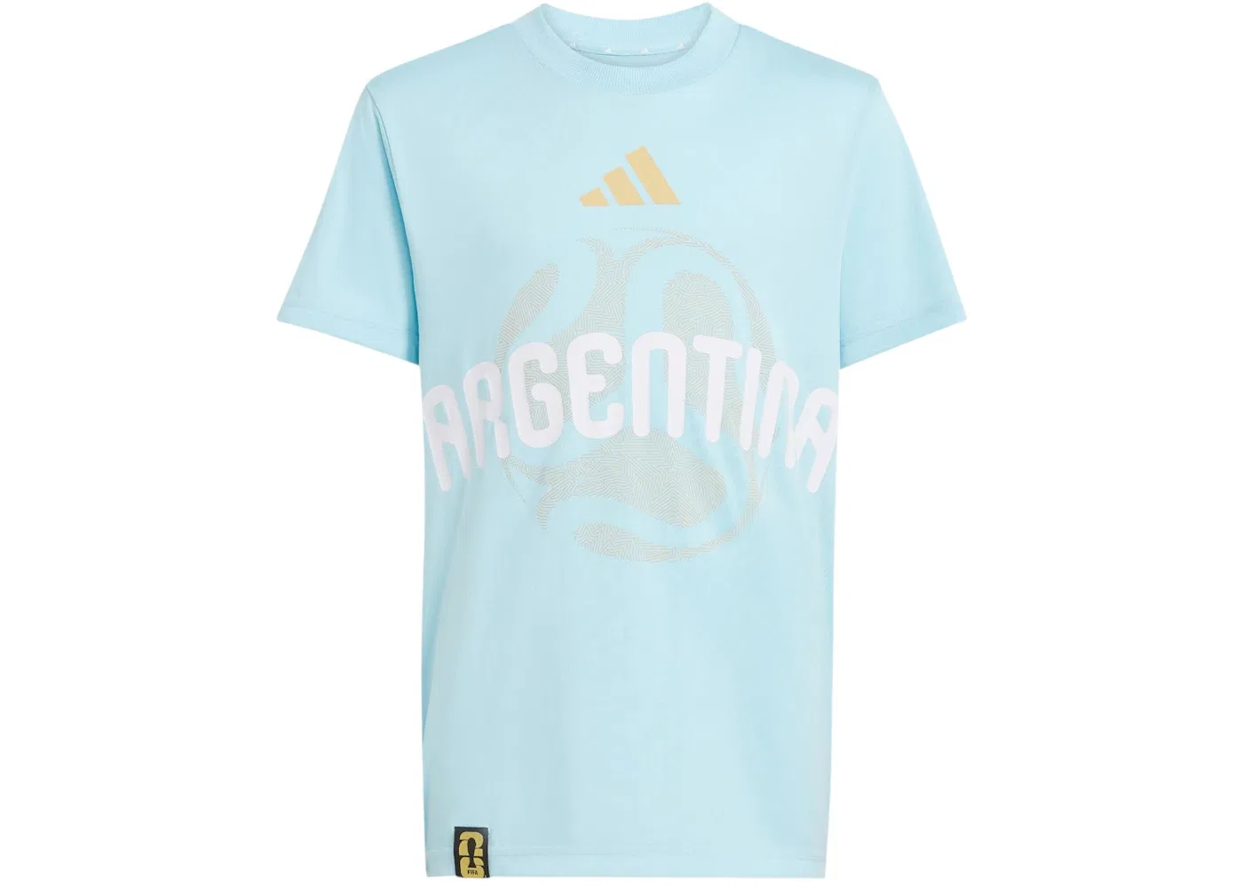 Детская футболка с принтом FIFA World Cup 26 Argentina T-Shirt Adidas, Icey Blue