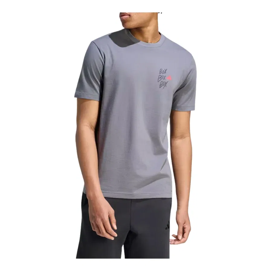 Мужская футболка Motorsport Box 3 Graphic T-Shirt Asia Sizing 'Grey' adidas, Grey Five