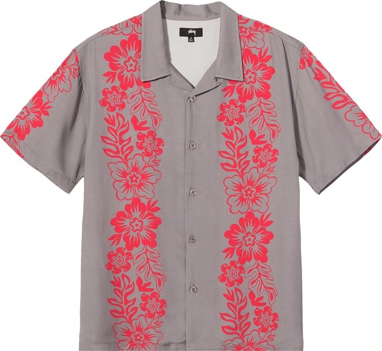

Рубашка Stussy Hawaiian Pattern Shirt 'Grey', серый