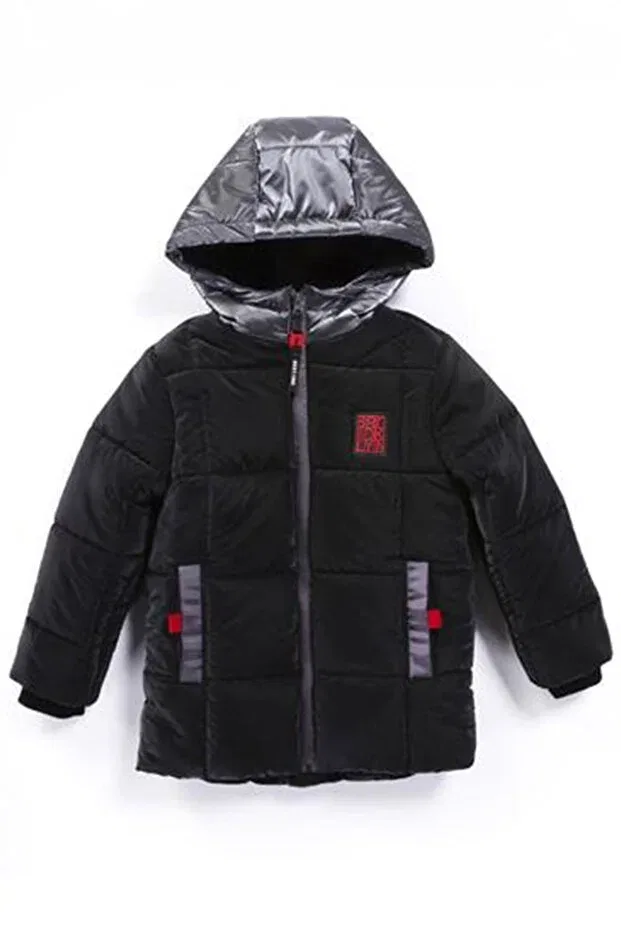 Детское зимнее пальто для девочек с принтом Minigimin Cicileri, Black-53301