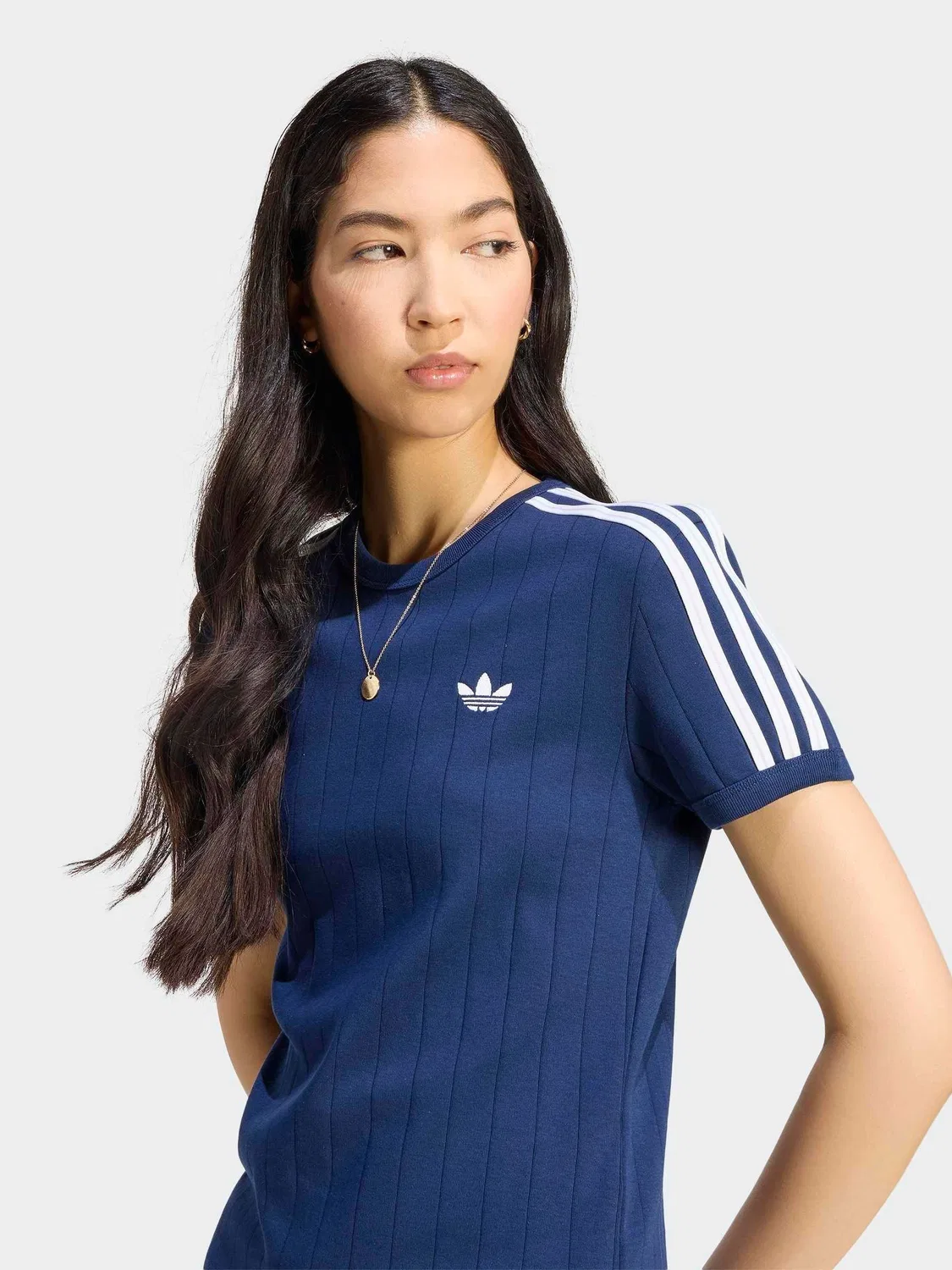 Футболка с полосками Slim Fit adidas Originals, темно-синий — фото 4