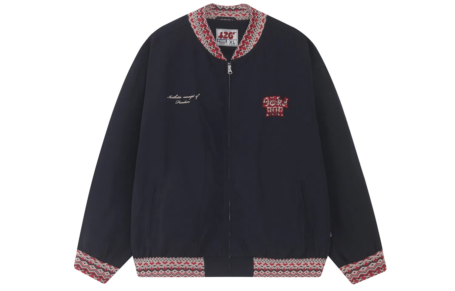 Детская куртка-бейсболка с воротником F426, Navy Blue