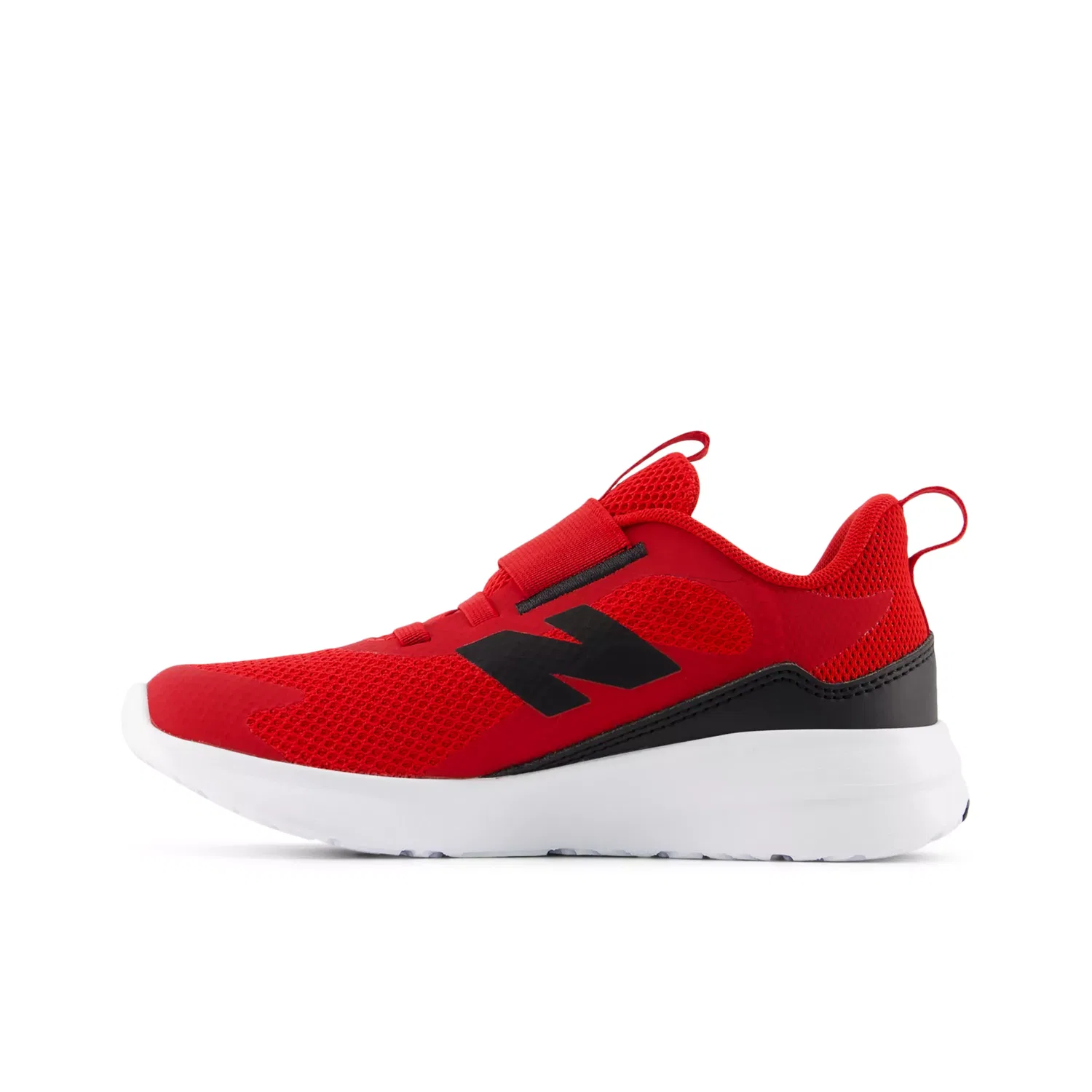 Детские кроссовки без шнуровки на сетчатой основе 468 Slip On New Balance, Team Red With Black And White — фото 3