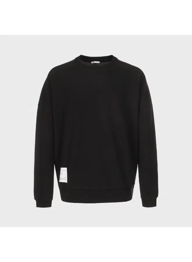 Худи с патч-принтом свободное Zara, черный — фото 2
