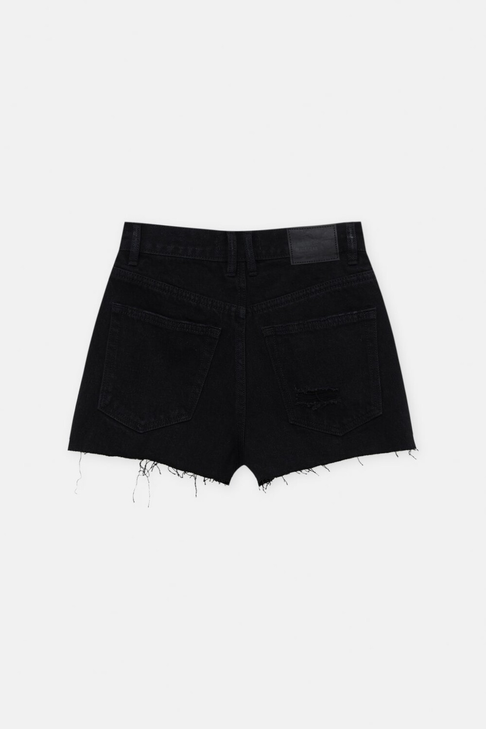 

Джинсовые шорты Pull&Bear Mom Fit Rip, чёрный