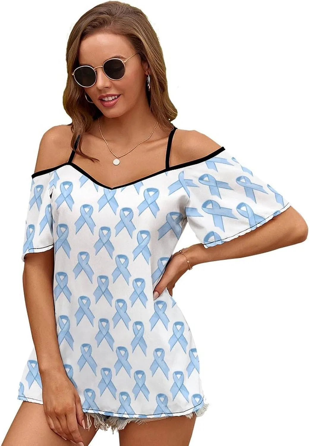 Женская футболка с открытыми плечами Cold Shoulder Tops, Style