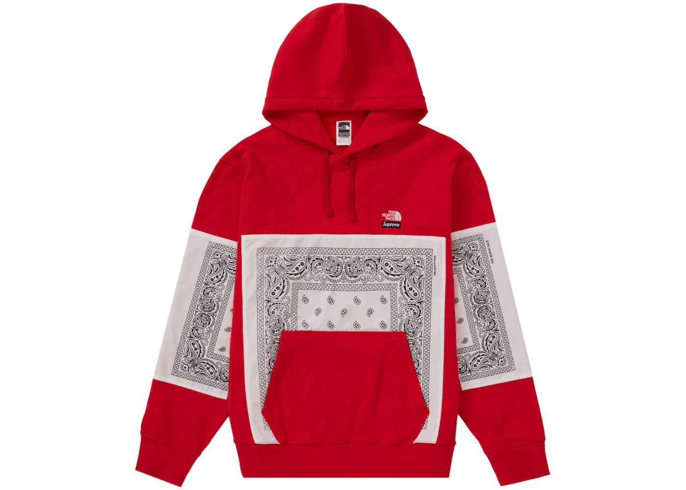 Мужской худи с принтом The North Face Bandana Supreme, Красный