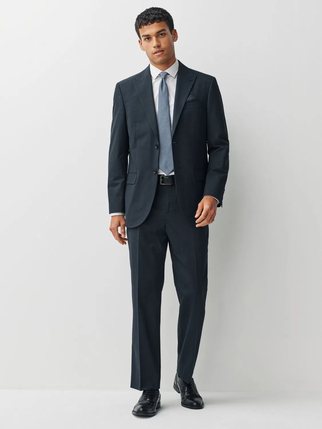 Пиджак Regular Fit Motionflex Puppytooth Texture Next, Navy Blue — фото 2