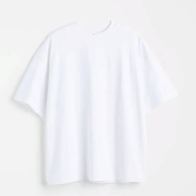 

Футболка оверсайз H&M Fit Cotton, белый