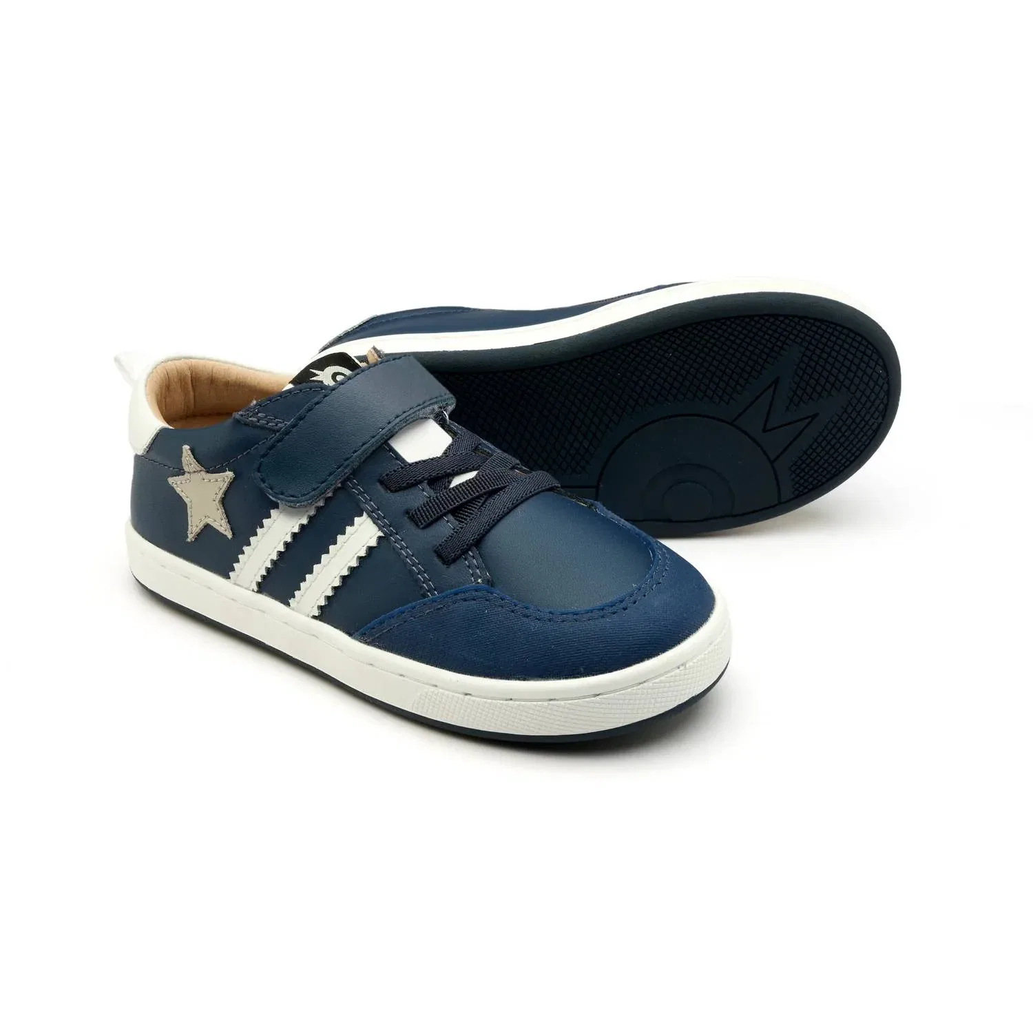 Детские кроссовки для мальчиков на двух липучках Wos Runner Vl Strap Star Old Soles, Denim/Gris/Snow — фото 2