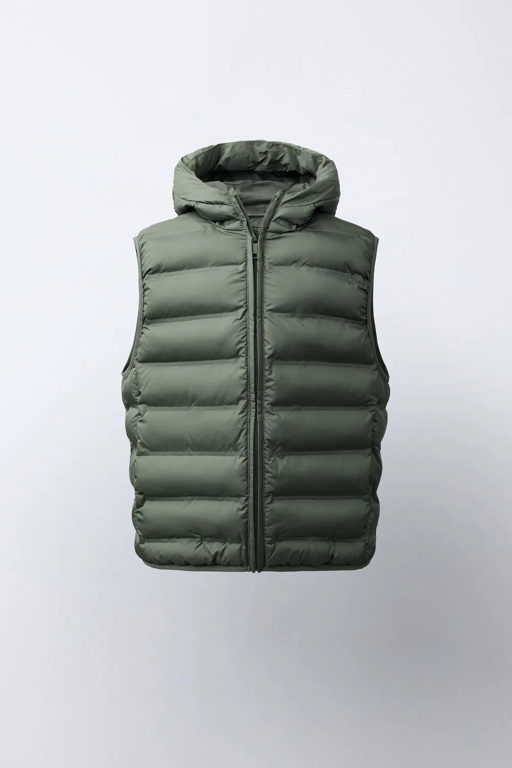 Сверхлегкий водоотталкивающий жилет с капюшоном ZARA, Khaki