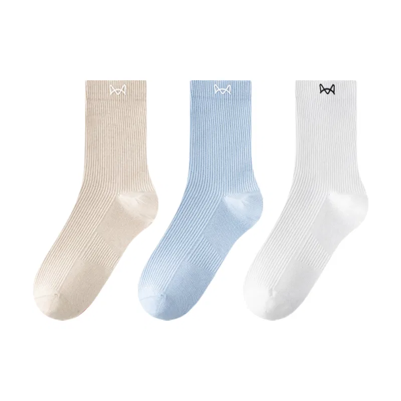 Детские носки до середины икры, 3 пары, Mid-Calf Socks, MIIOW
