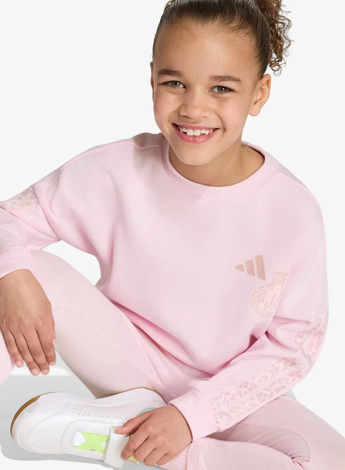 Комплект одежды для активного отдыха с полосками 3-Stripes Adidas, розовый — фото 3