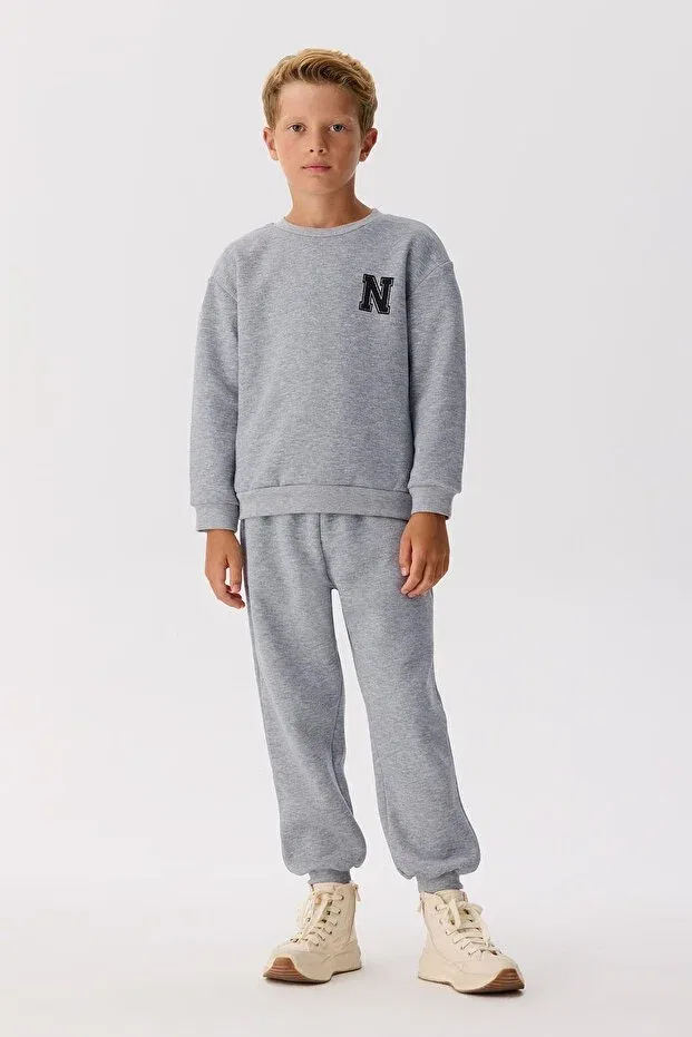 Детские свитшот для мальчиков с длинным рукавом Nebbati Basic, Gray
