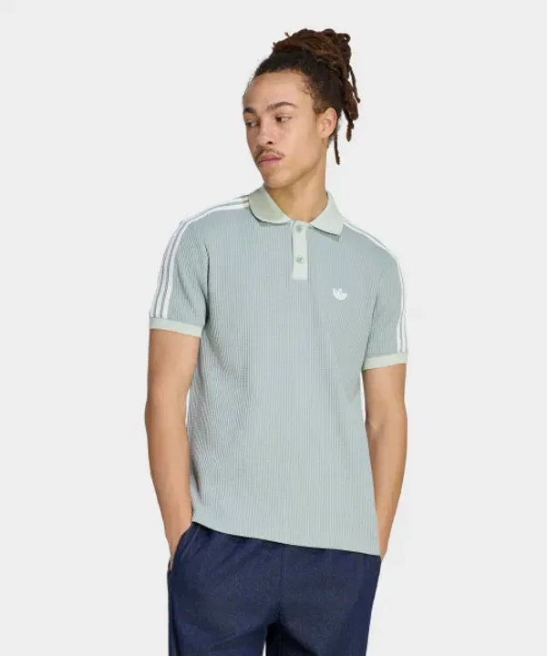 Поло с воротником из вафли, Adidas, Wonder Sage