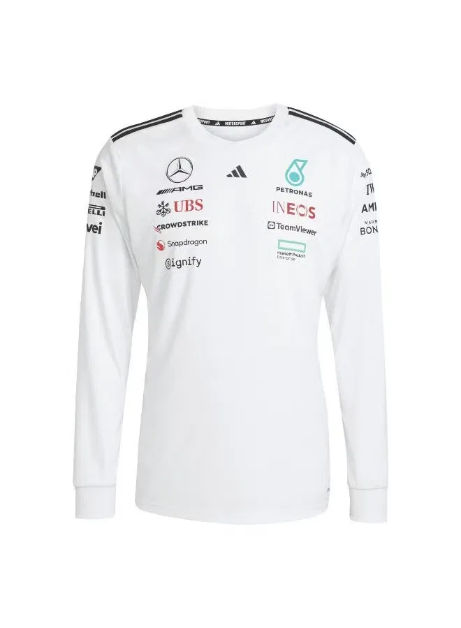 Лонгслив с длинным рукавом Mercedes - AMG Petronas Formula One Team Driver Jersey Adidas, белый — фото 2