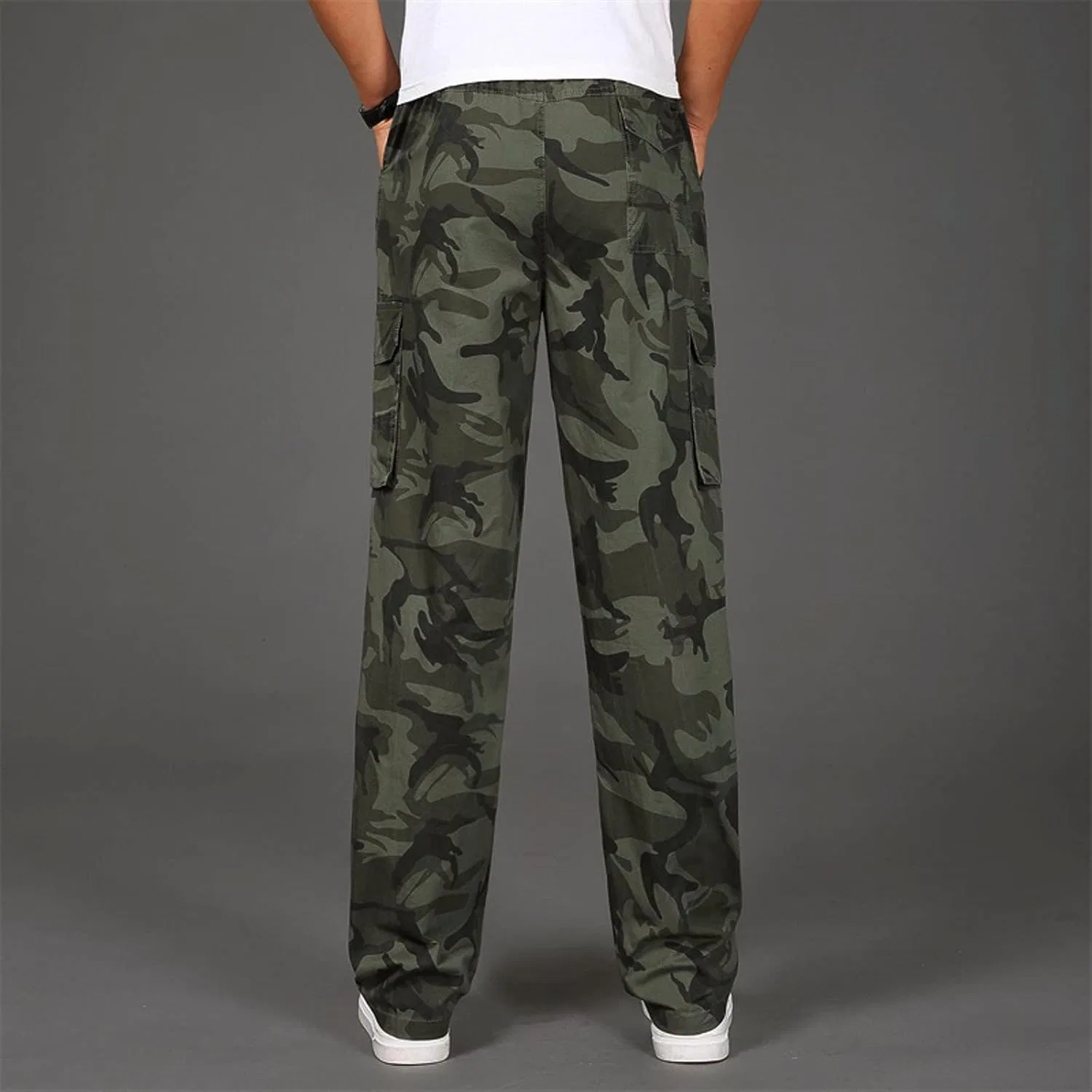 Мужские тактические карго-брюки прямого кроя Army Green — фото 3