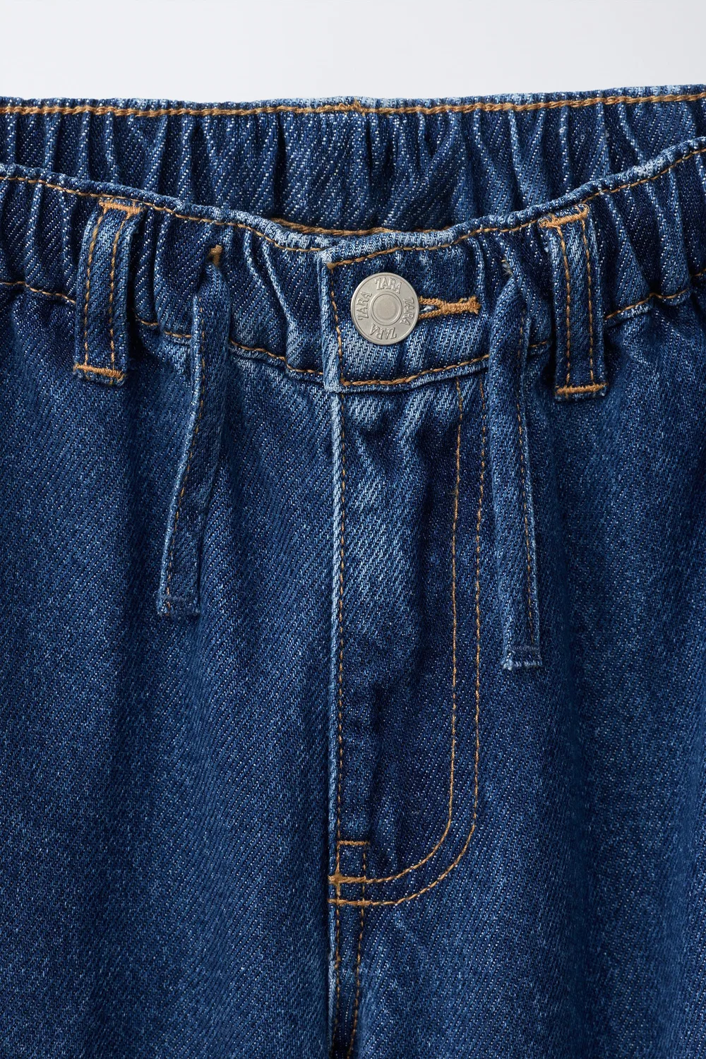 Свободные джинсовые шорты-бермуды ZARA, Mid-blue — фото 3