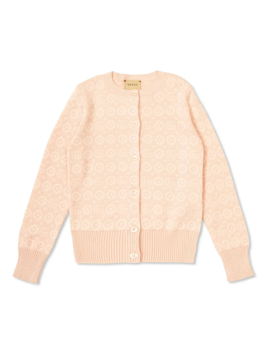 Кардиган с двойным G Gucci, розовый