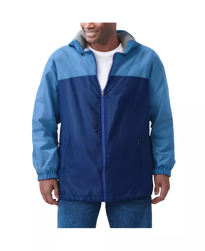 

Большая и высокая ветровка с подкладкой из джерси Kingsize, синий