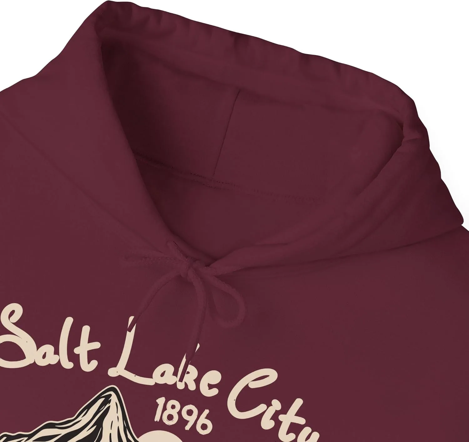 Толстовка с капюшоном Utah Salt Lake City College, университетская футболка, подарок из штата Юта, толстовка с капюшоном с изображением национального парка, хлопковая толстовка унисекс GENERIC, бордовый — фото 3