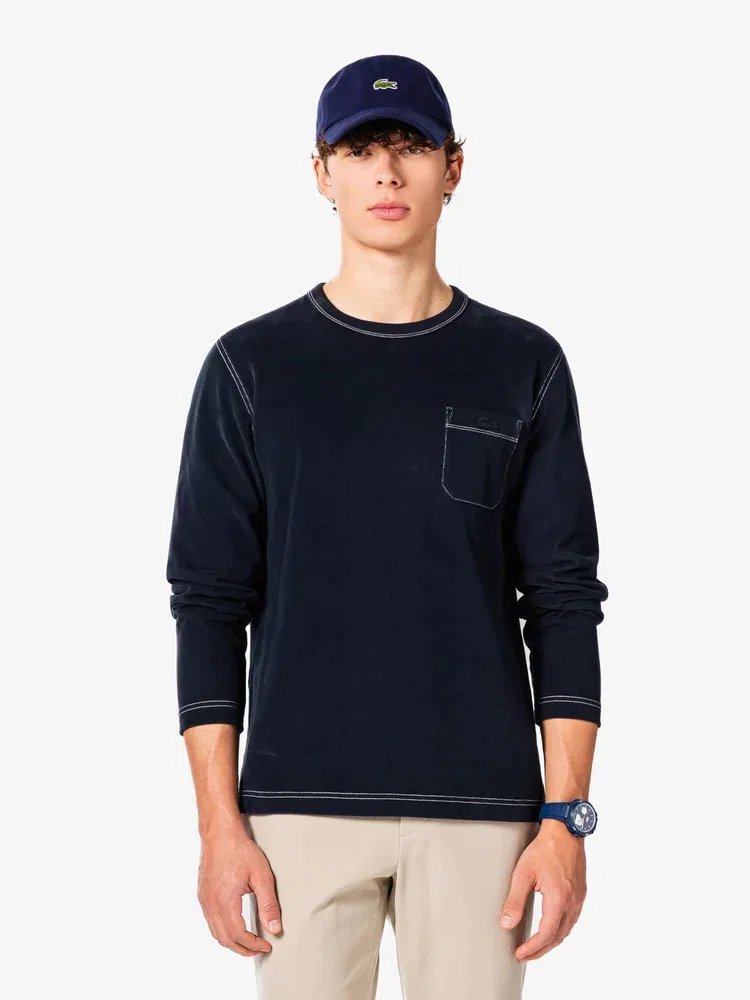 Футболка с длинным рукавом Stitch Crewneck Pocket LACOSTE