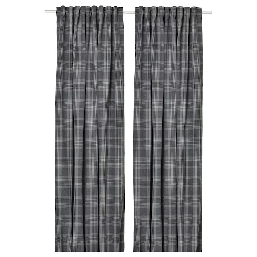 

Шторы Ikea Haggveckmal Blackout, 2 шт., 145x300 см, темно-серый