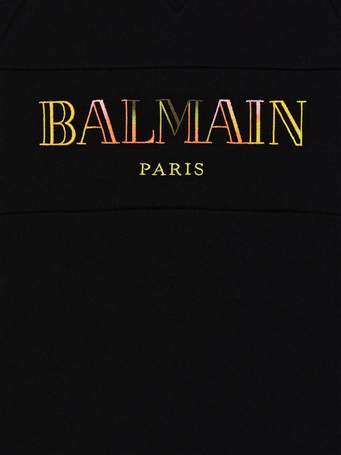 Balmain Свитшот с логотипом хлопковый черный — фото 2